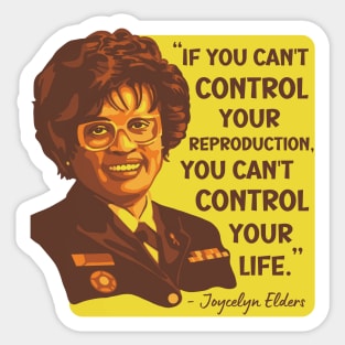 Joycelyn Elders Portrait and Quote Sticker